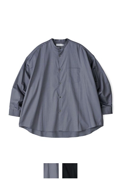 Graphpaper(グラフペーパー)Silicon Poplin Oversized Band Collar Shirt シリコンポプリンオーバーサイズバンドカラーシャツ GM243-50145