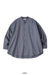 Graphpaper(グラフペーパー)Silicon Poplin Oversized Band Collar Shirt シリコンポプリンオーバーサイズバンドカラーシャツ GM243-50145 -4