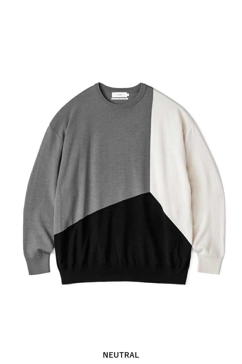 Graphpaper(グラフペーパー)Fine Wool Intarsia Knit ファインウールインターシャニット GU243-80139 -5