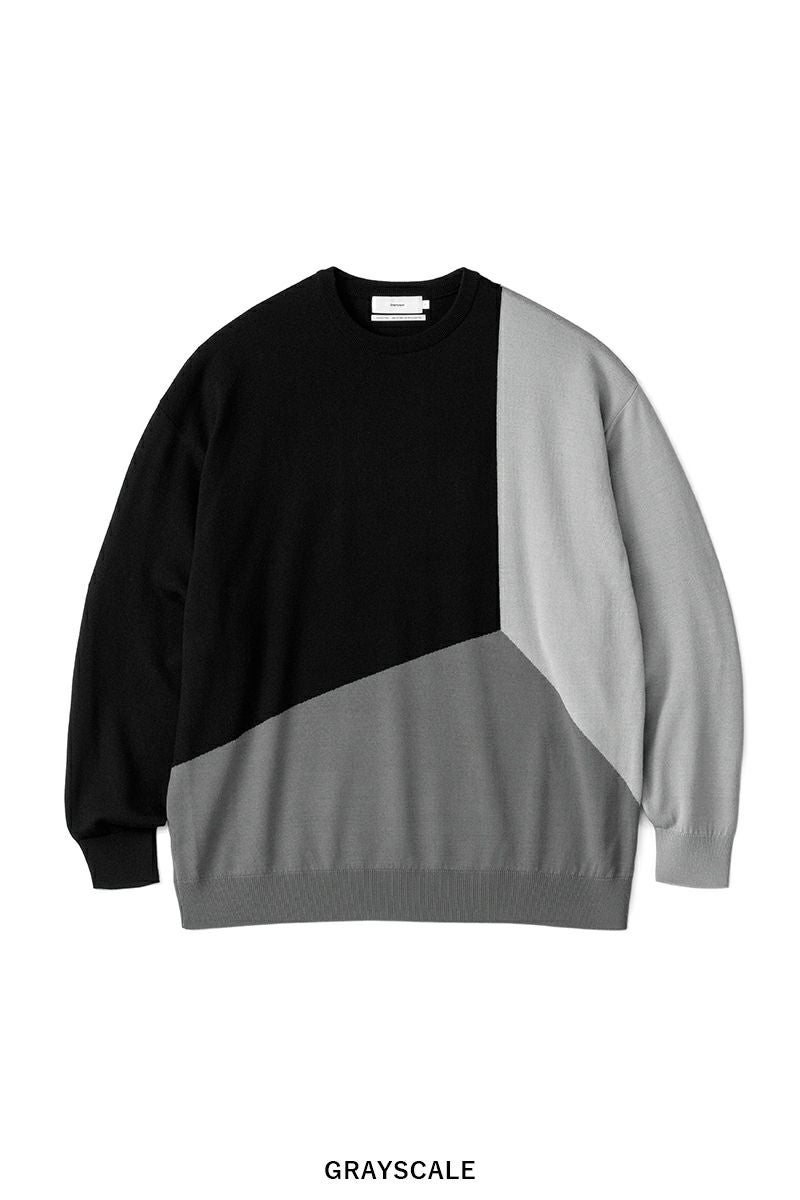 Graphpaper(グラフペーパー)Fine Wool Intarsia Knit ファインウールインターシャニット GU243-80139 -6