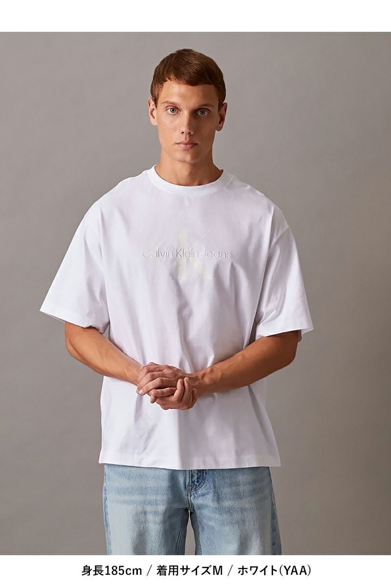 Calvin Klein(カルバン クライン)SS HERO MONOGRAM HVYWT TEE 16S モノグラムロゴヘビーウェイトTシャツ 40EM290 -2