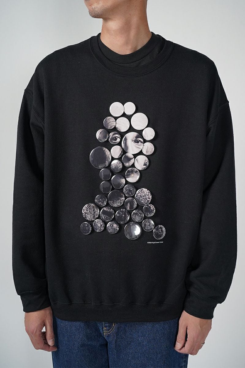 High Scream Center(ハイスクリームセンター)BUTTON BAADGES ver2 SWEAT SHIRT ボタンバッジスウェットシャツ HSC24FW-CT03 -13