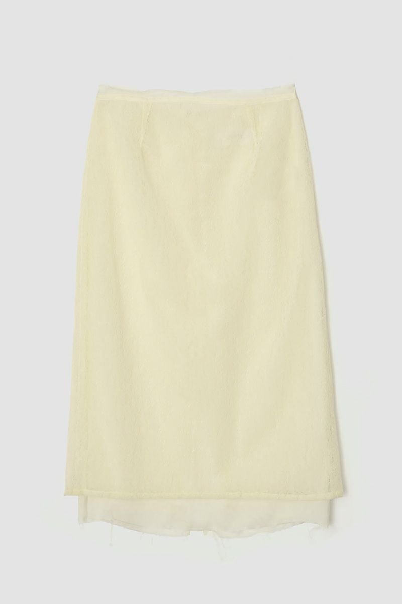 JANE SMITH(ジェーンスミス)FLOCKY LACE LAYERED SKIRT フロッキーレースレイヤードスカート 24WSK-#614L -1