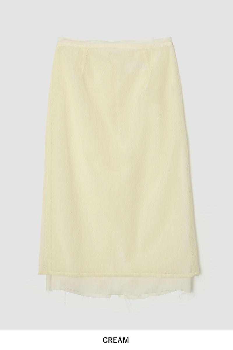 JANE SMITH(ジェーンスミス)FLOCKY LACE LAYERED SKIRT フロッキーレースレイヤードスカート 24WSK-#614L -14