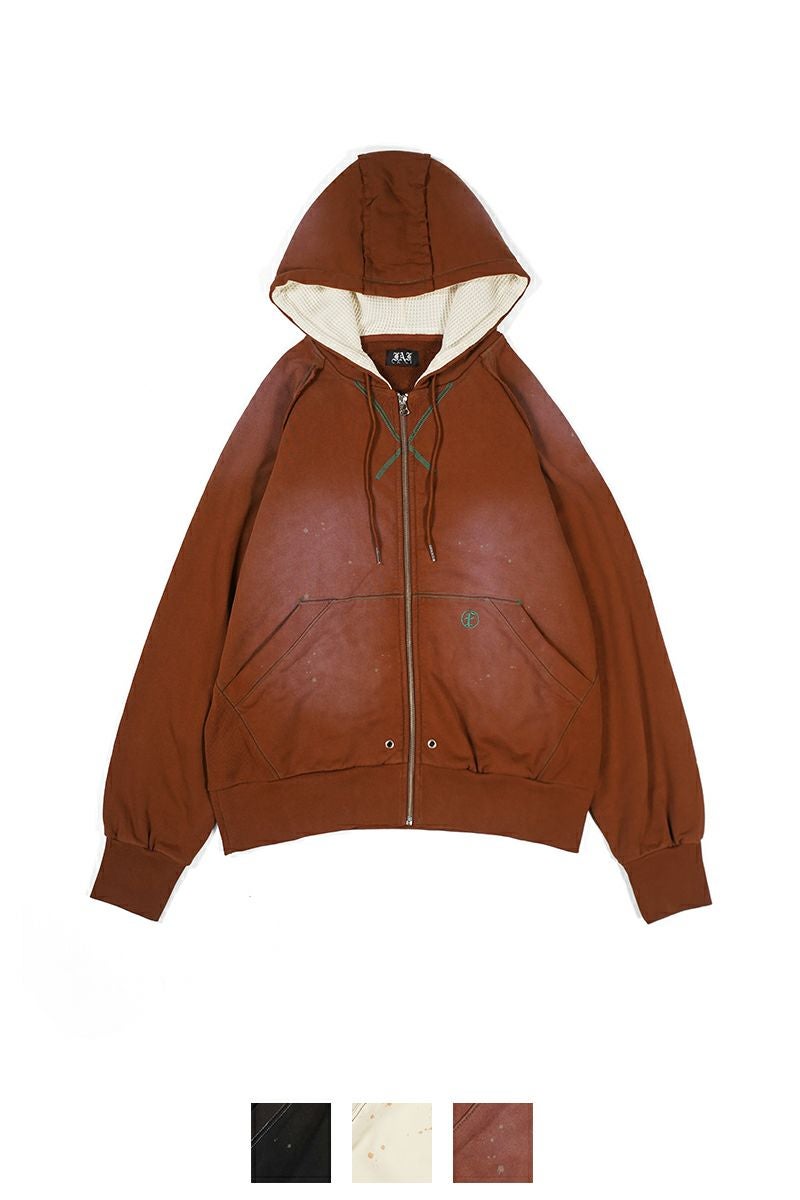 FAF(エフエーエフ) | FAF(エフエーエフ)AGED ZIP UP HOODIE エイジド 