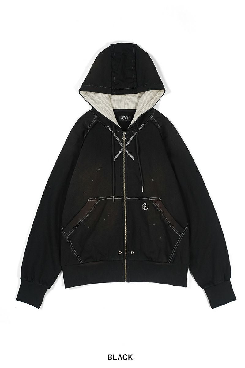 FAF(エフエーエフ) | FAF(エフエーエフ)AGED ZIP UP HOODIE エイジド