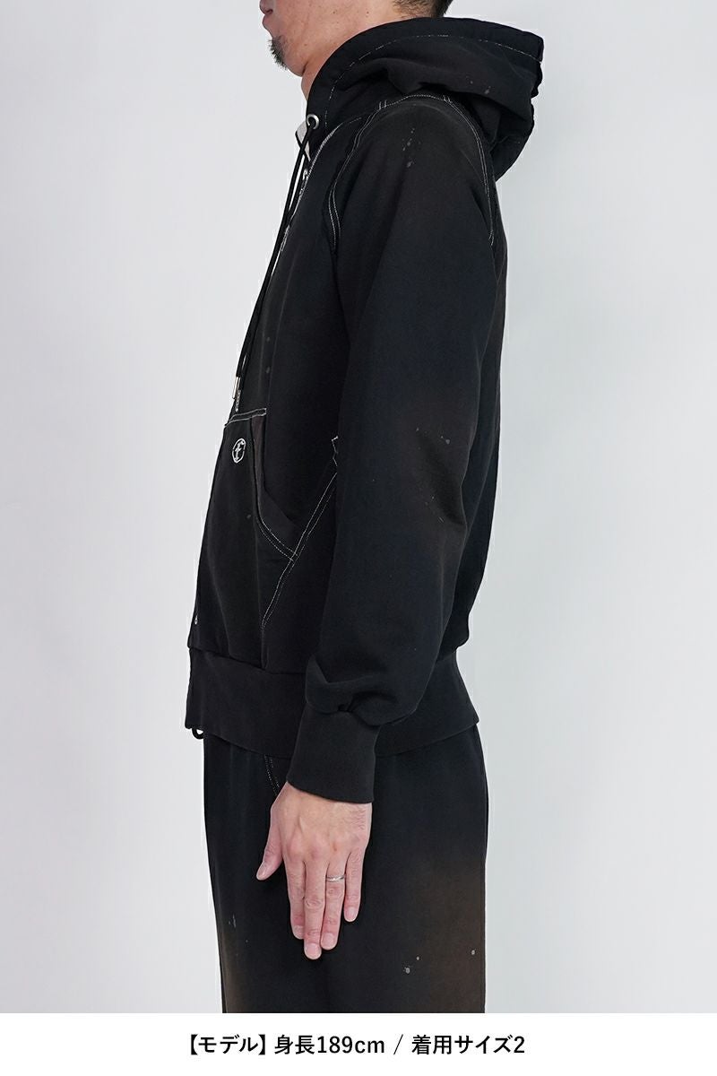 FAF(エフエーエフ) | FAF(エフエーエフ)AGED ZIP UP HOODIE エイジド