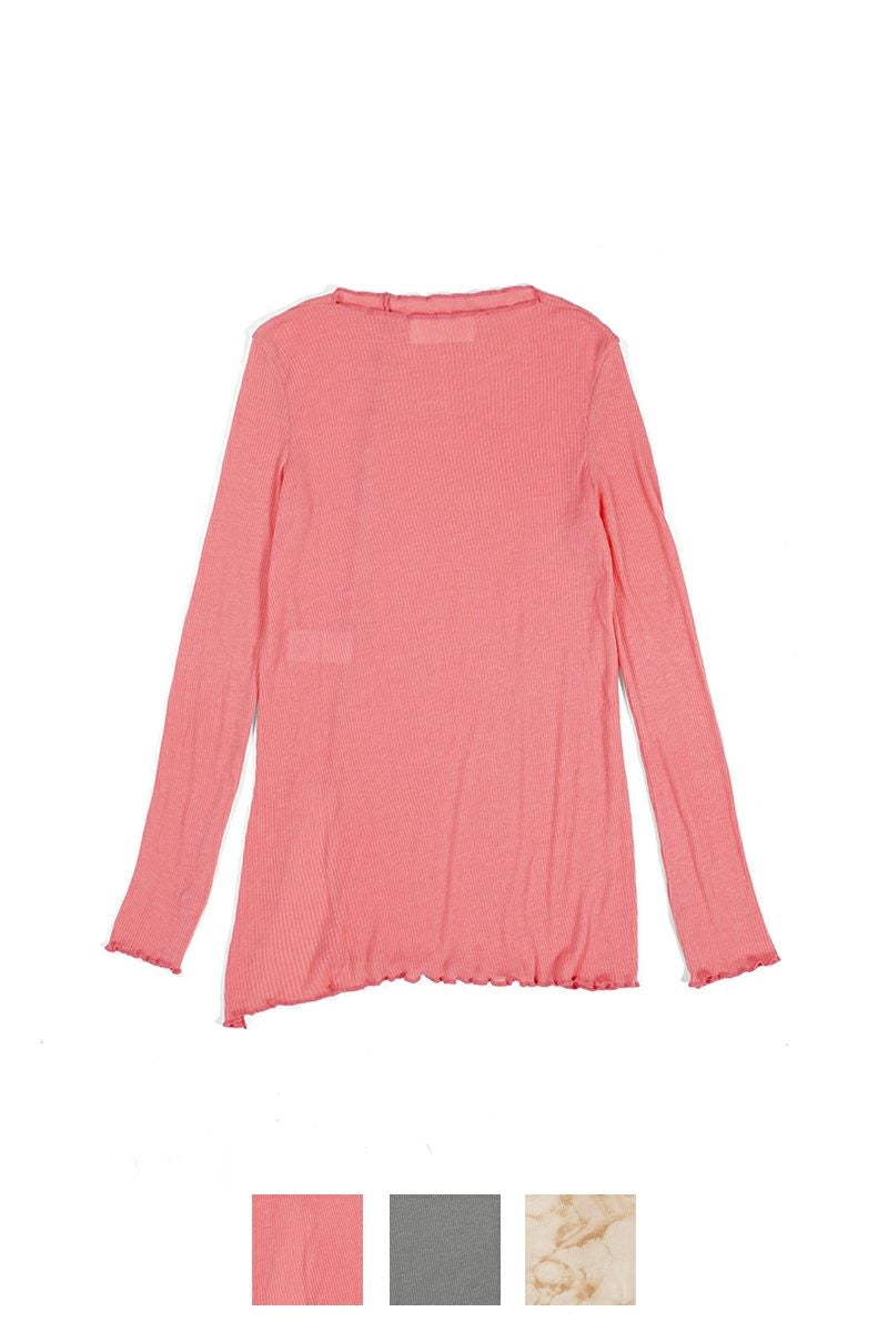 kengo(ケンゴ)tencel wool slash neck long sleeve top テンセルスラッシュネックロングスリーブトップス KBC-TP5
