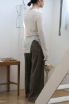 kengo(ケンゴ) tencel wool slash neck long sleeve top テンセルスラッシュネックロングスリーブトップス KBC-TP5