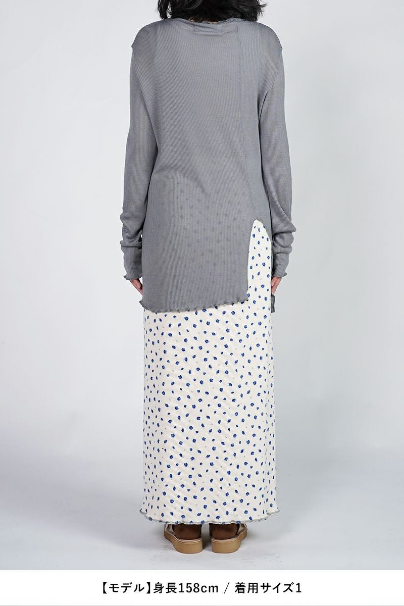 kengo(ケンゴ)tencel wool slash neck long sleeve top テンセルスラッシュネックロングスリーブトップス KBC-TP5 -17