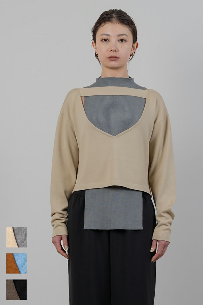 TAN(タン) | TAN(タン)COMBINATION KNITTED TOPS コンビネーション