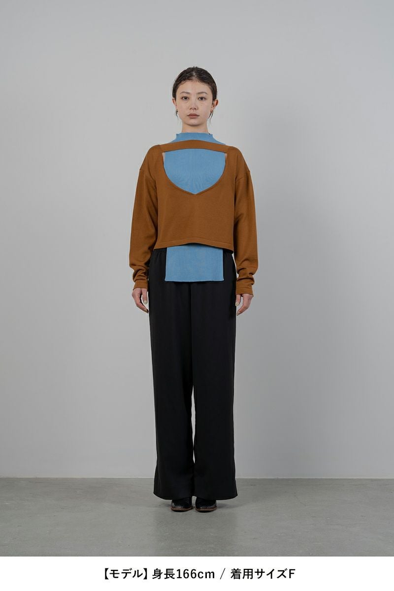 TAN(タン)COMBINATION KNITTED TOPS コンビネーションニットトップス TAN24FW-11 -4