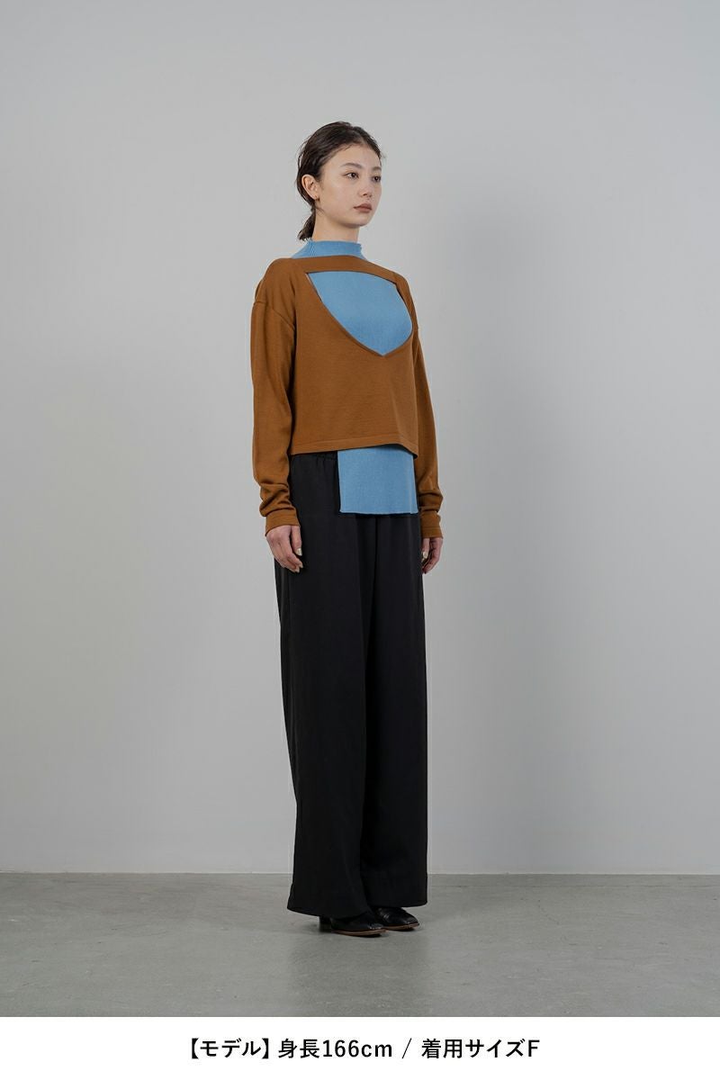 TAN(タン)COMBINATION KNITTED TOPS コンビネーションニットトップス TAN24FW-11 -5
