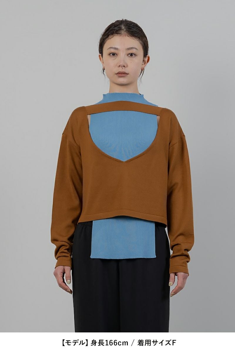TAN(タン) | TAN(タン)COMBINATION KNITTED TOPS コンビネーション