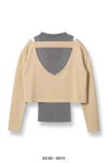 TAN(タン)COMBINATION KNITTED TOPS コンビネーションニットトップス TAN24FW-11 -16