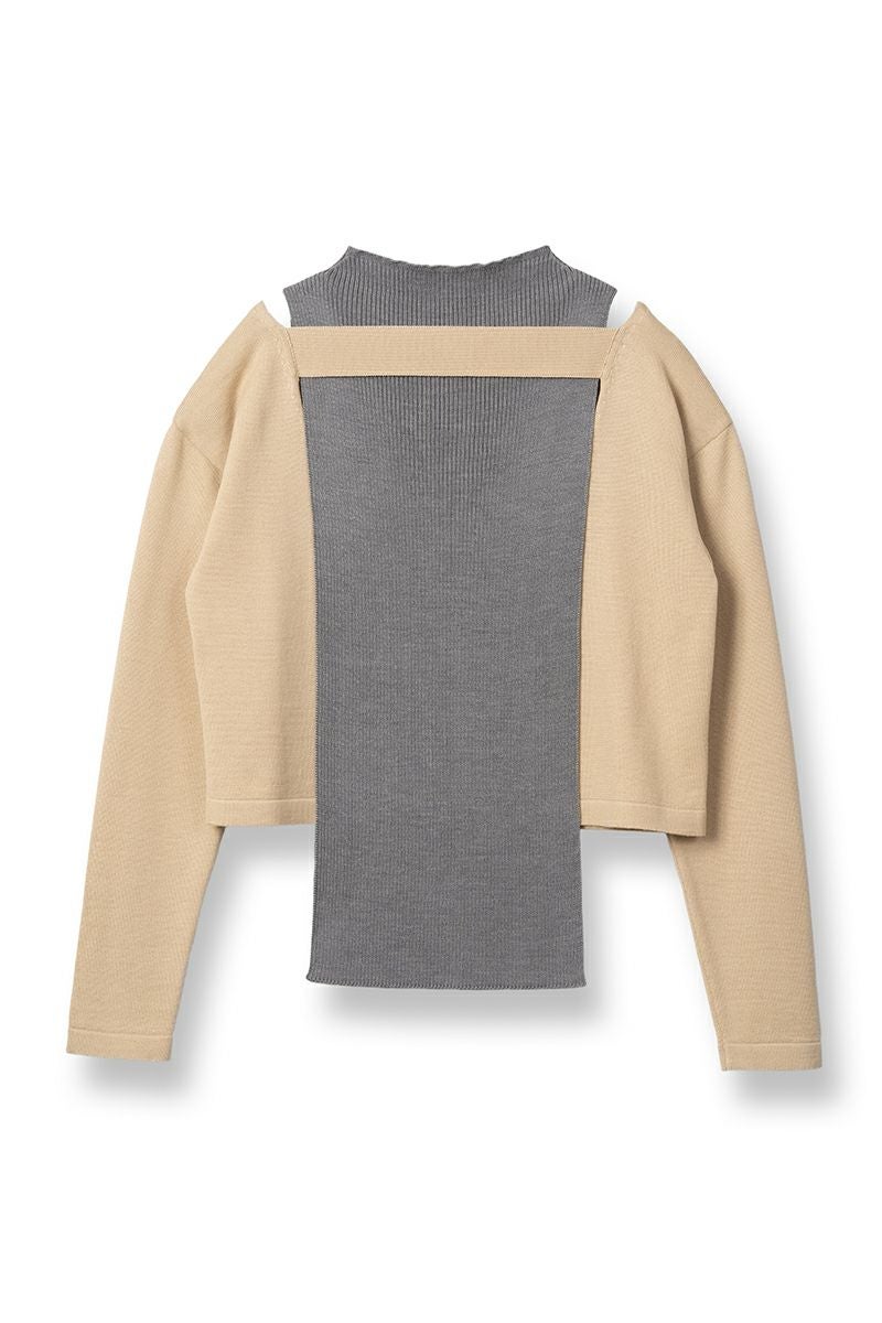 TAN(タン) | TAN(タン)COMBINATION KNITTED TOPS コンビネーション