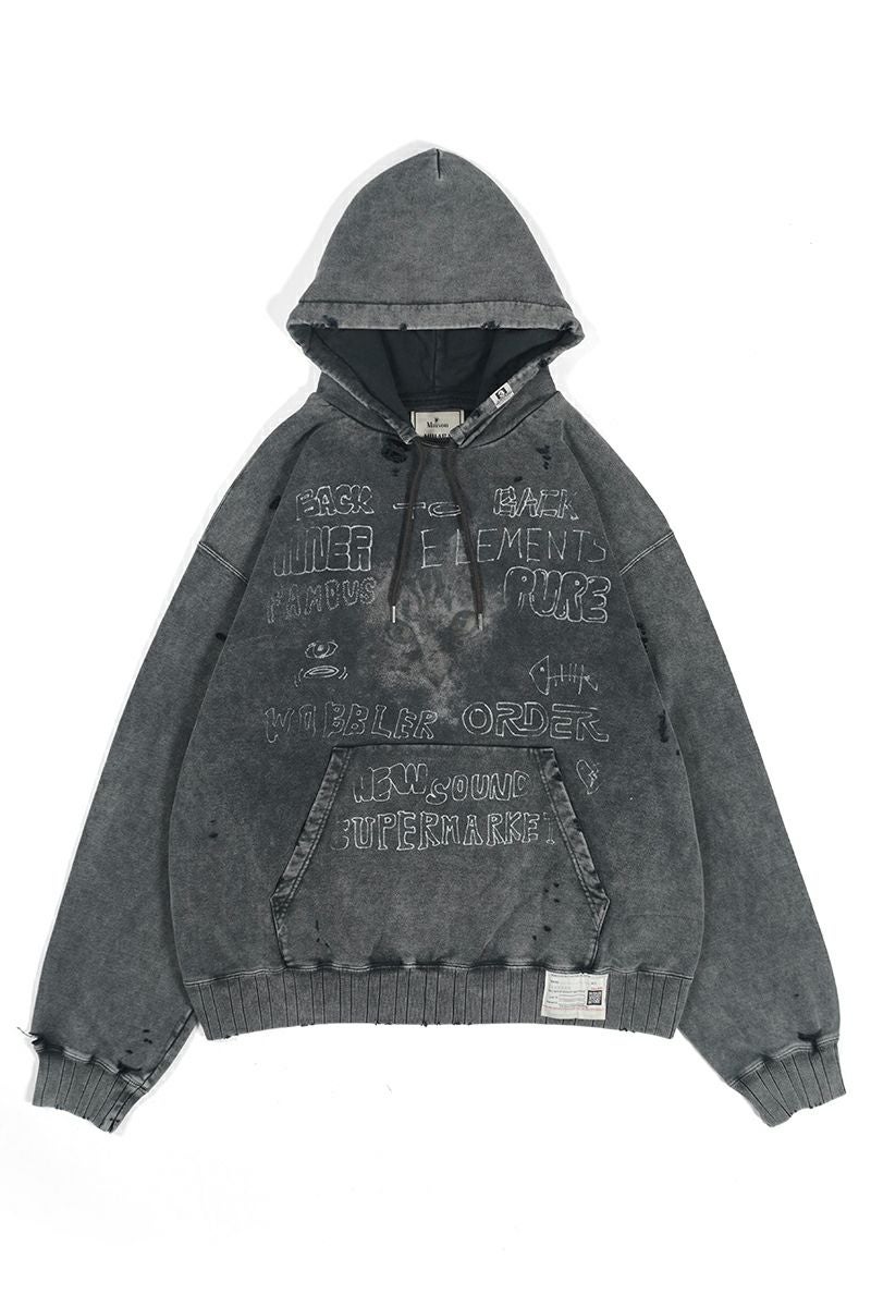 Maison MIHARA YASUHIRO(メゾン ミハラヤスヒロ)BLEACHED HOODIE ブリーチフーディー A13HD551 -1