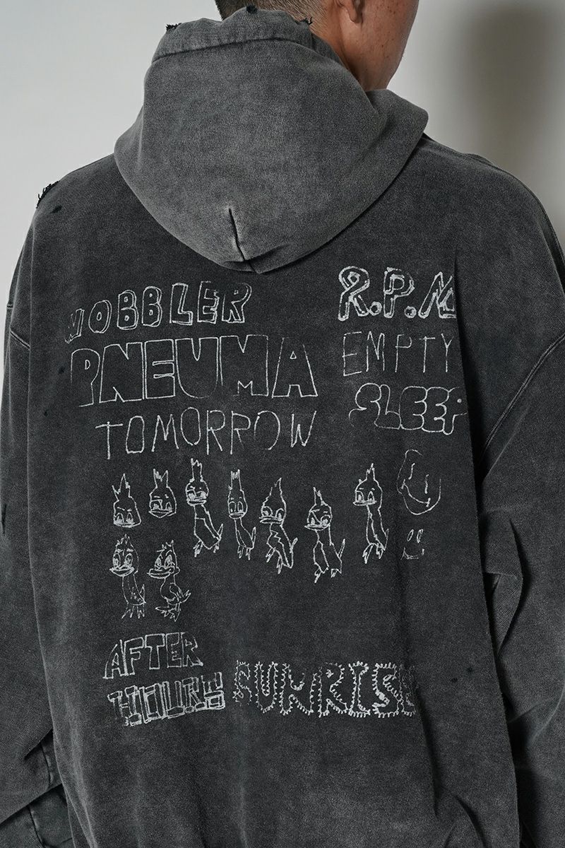 Maison MIHARA YASUHIRO(メゾン ミハラヤスヒロ)BLEACHED HOODIE ブリーチフーディー A13HD551 -12