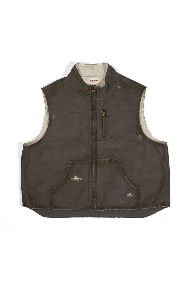 KAMIYA(カミヤ) | KAMIYA(カミヤ)BORO Duck Vest ボロダックベスト 