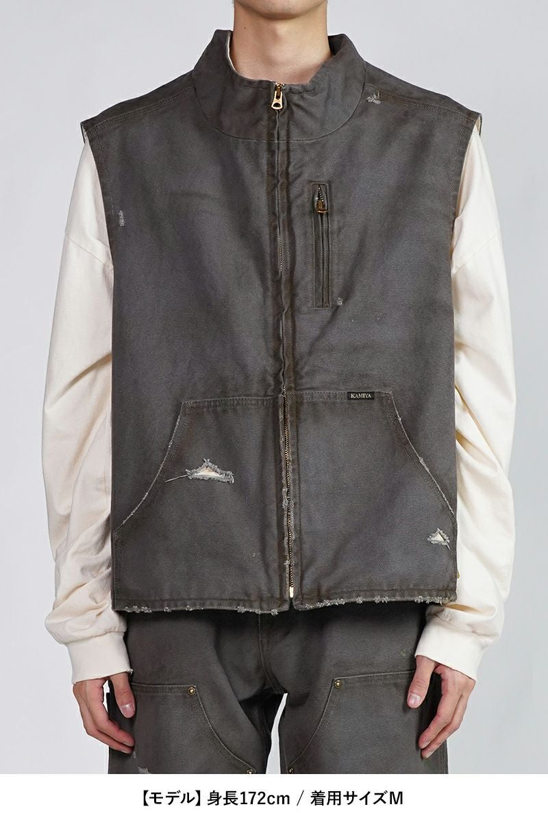 KAMIYA(カミヤ) | KAMIYA(カミヤ)BORO Duck Vest ボロダックベスト