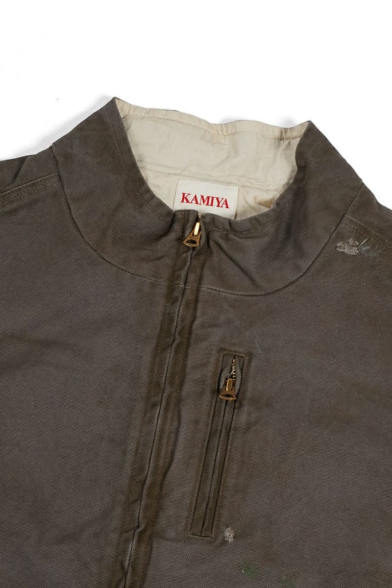 KAMIYA ブラウン ベストカミヤ KAMIYA BORO Duck Vest KAMIYA - ボロダックベスト - BORO Duck Vest GREY | ADDICT WEB SHOP
