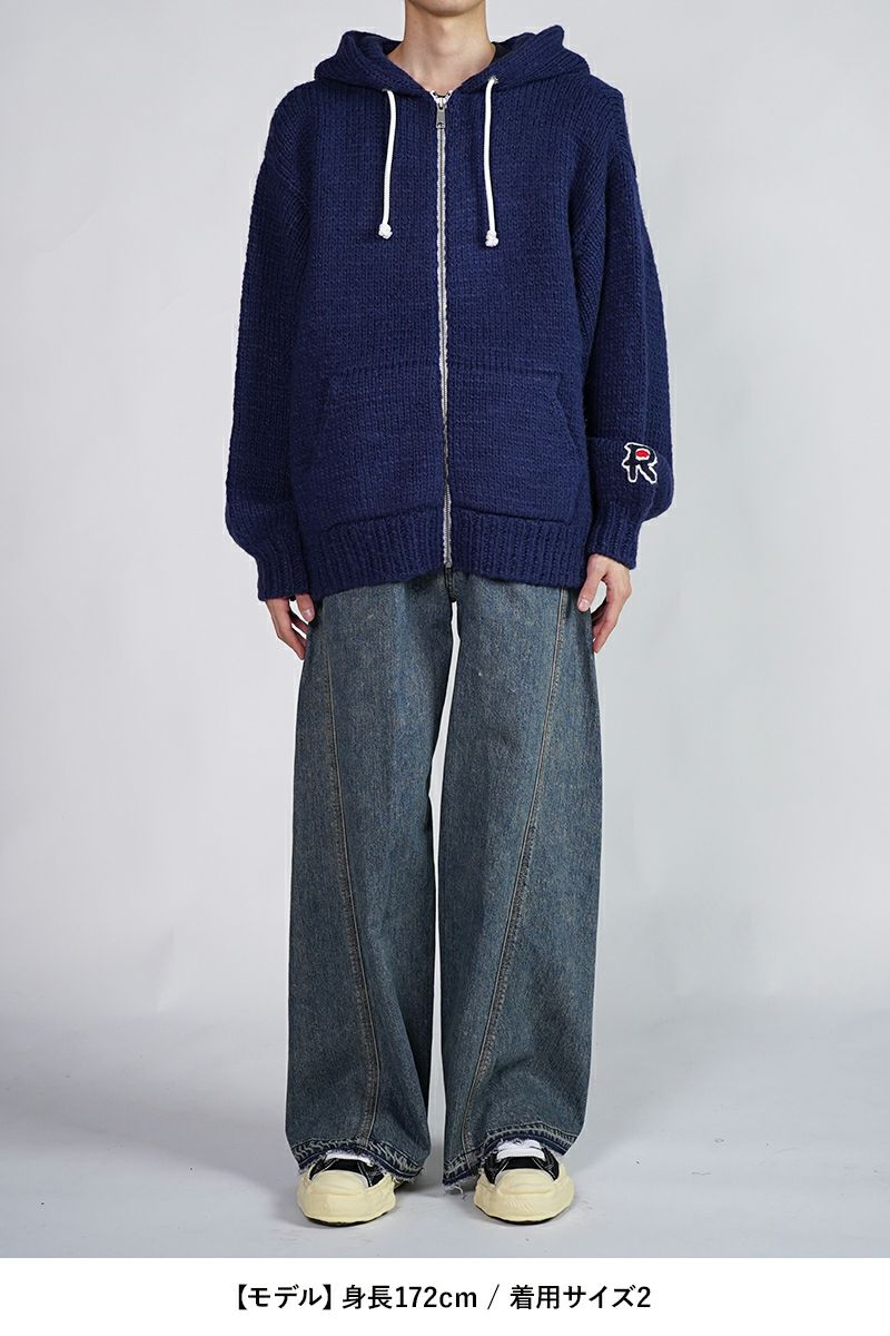 RICE NINE TEN(ライスナインテン)HAND KNITTED ZIP HOODIE 手編みジップフーディー HKN-ZH -6