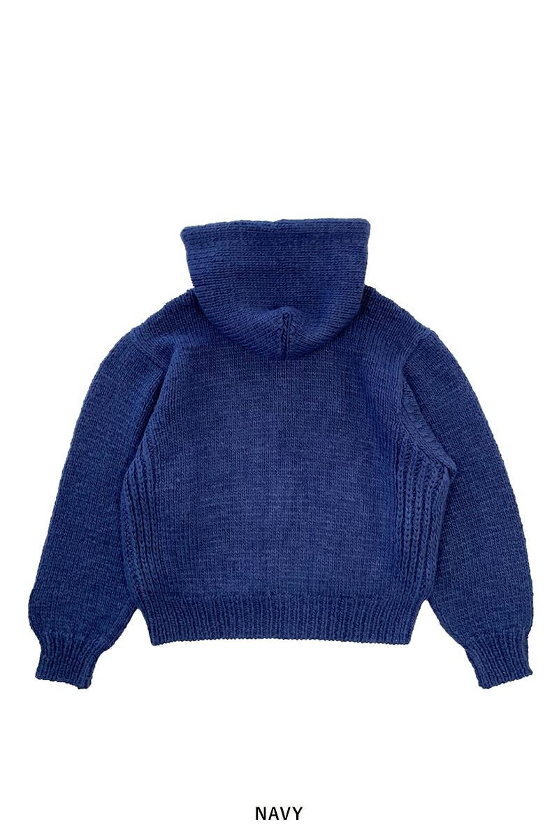 RICE NINE TEN(ライスナインテン)HAND KNITTED ZIP HOODIE 手編みジップフーディー HKN-ZH -23