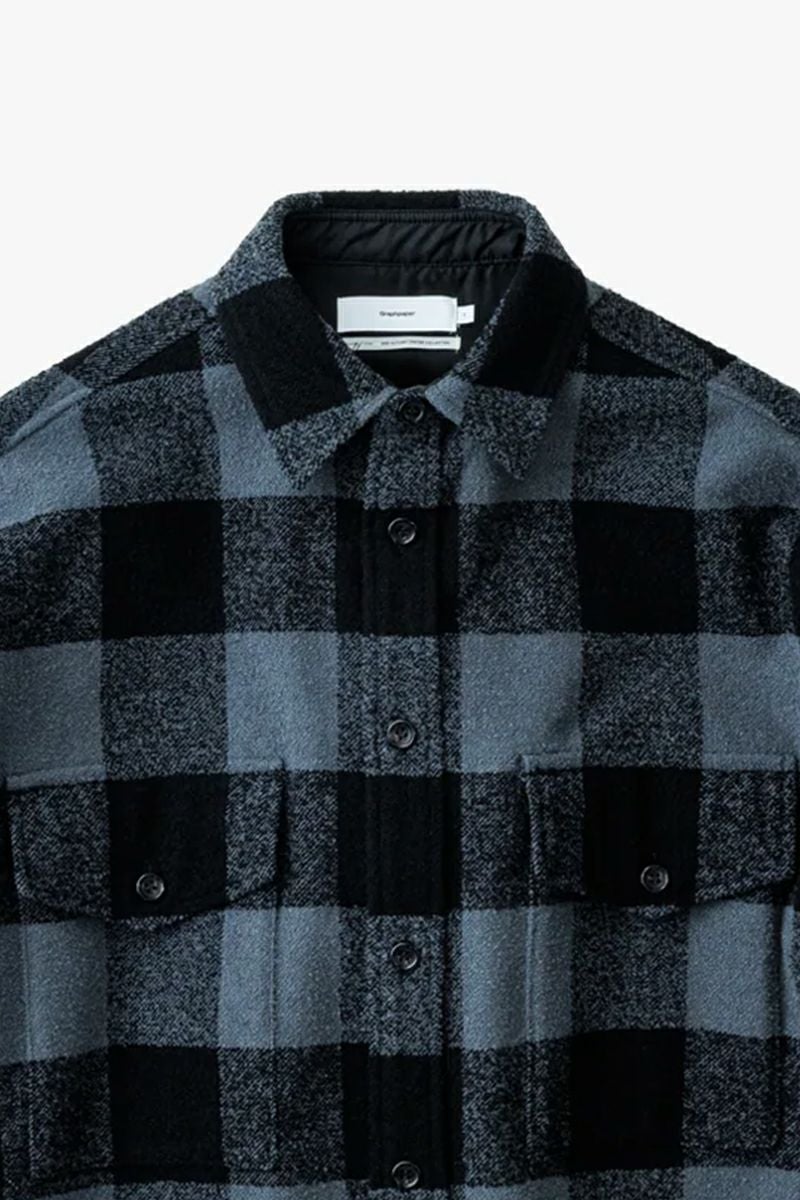 Graphpaper(グラフペーパー)Tri-Spin Loop CPO Shirt トリスピンループCPOシャツ GU243-10052 -1