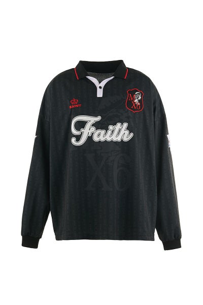 SAINT Mxxxxxx(セントマイケル)SM-YS1-0000-020 / SOCCER SHIRT / FAITH / BLACK