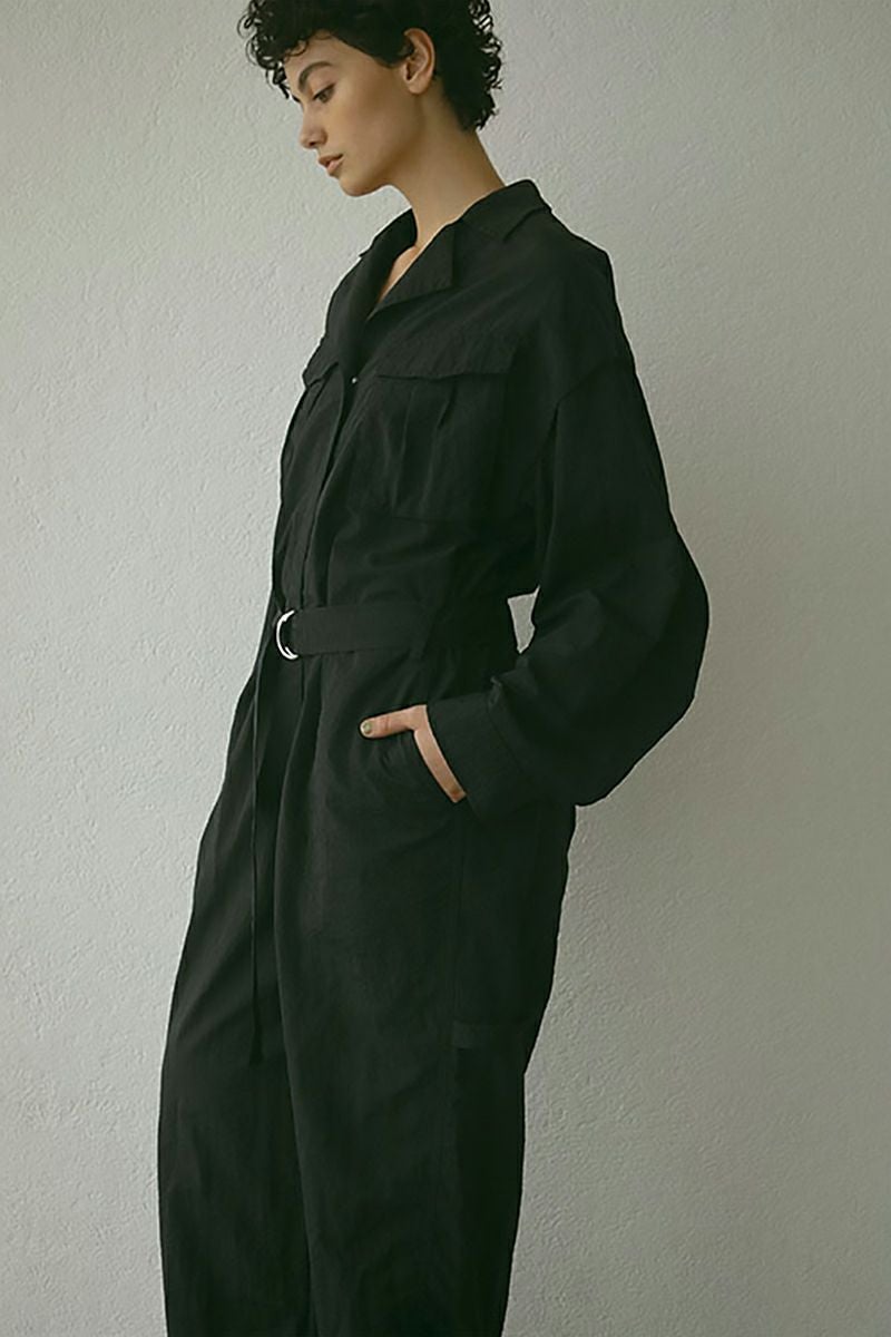 ETRE TOKYO(エトレトウキョウ)ベルテッドナイロンジャンプスーツ 1224530112 -5