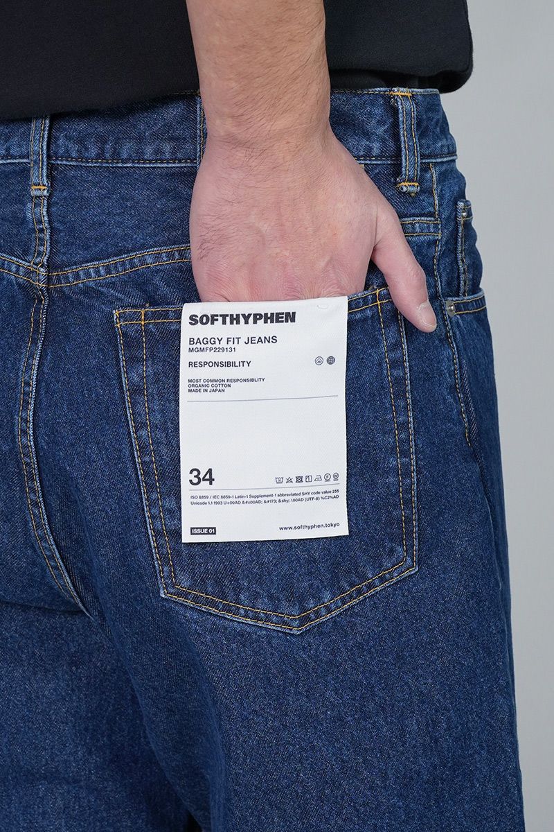 パンツ SOFTHYPHEN BAGGY FIT JEANS 32 Blue SOFTHYPHEN Baggy Fit Jeans | SVD