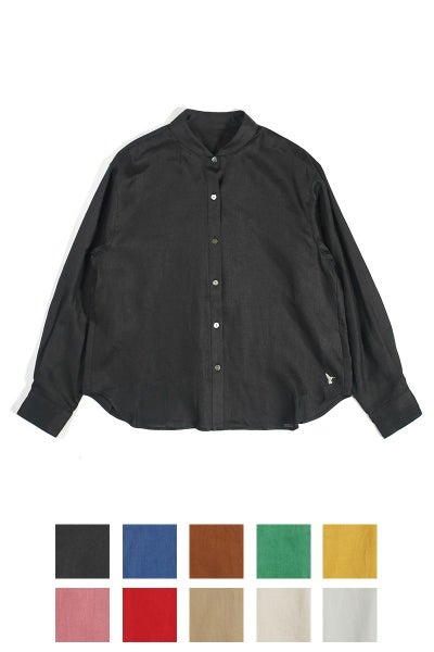 Hummingbird(ハミングバード)フレンチリネン 小丸衿ブラウス AIO0064