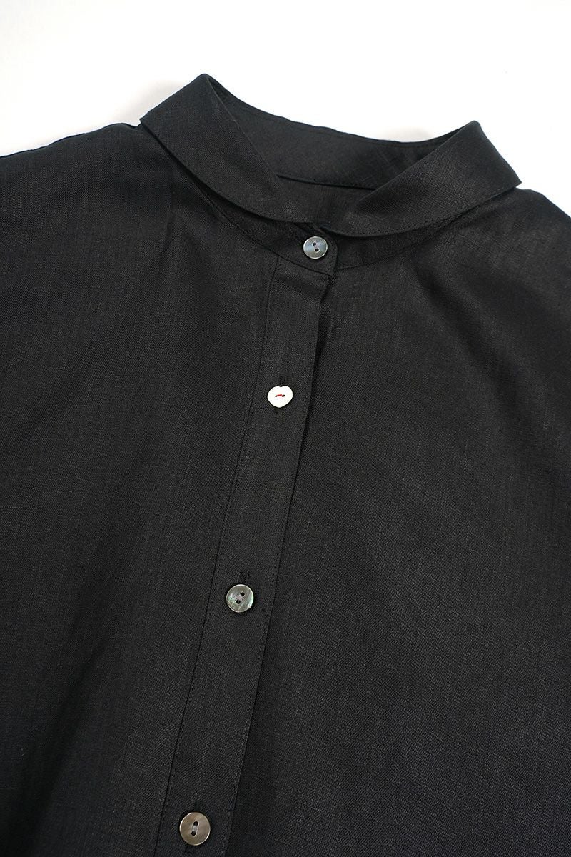 Hummingbird(ハミングバード)フレンチリネン 小丸衿ブラウス AIO0064 -2