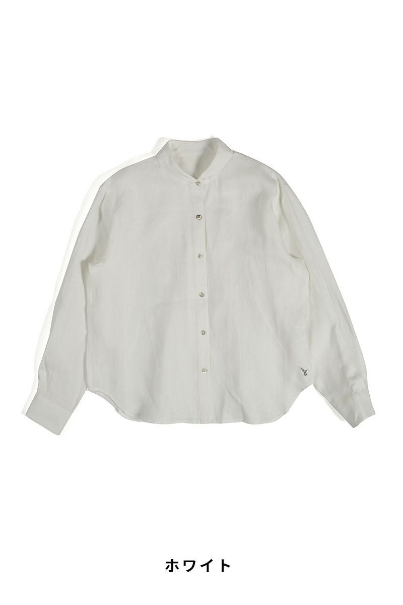 Hummingbird(ハミングバード)フレンチリネン 小丸衿ブラウス AIO0064 -14