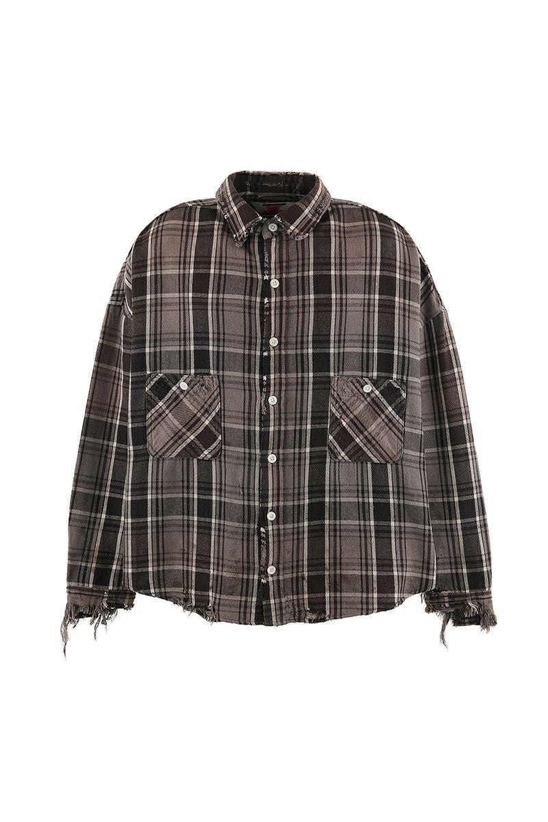 SAINT Mxxxxxx(セントマイケル)SM-YS1-0000-023 / FRANNEL SHIRT / BLACK+GRAY フランネルシャツ