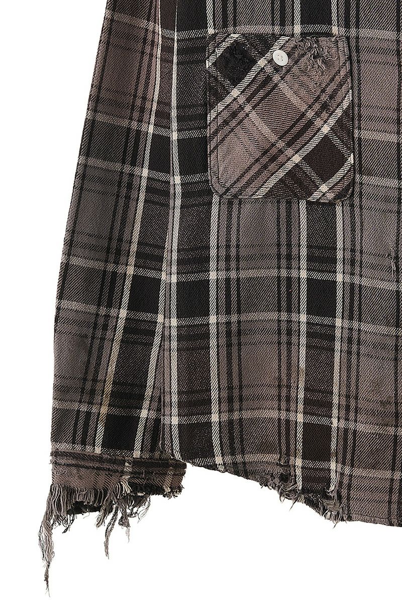 SAINT Mxxxxxx(セントマイケル)SM-YS1-0000-023 / FRANNEL SHIRT / BLACK+GRAY フランネルシャツ -2