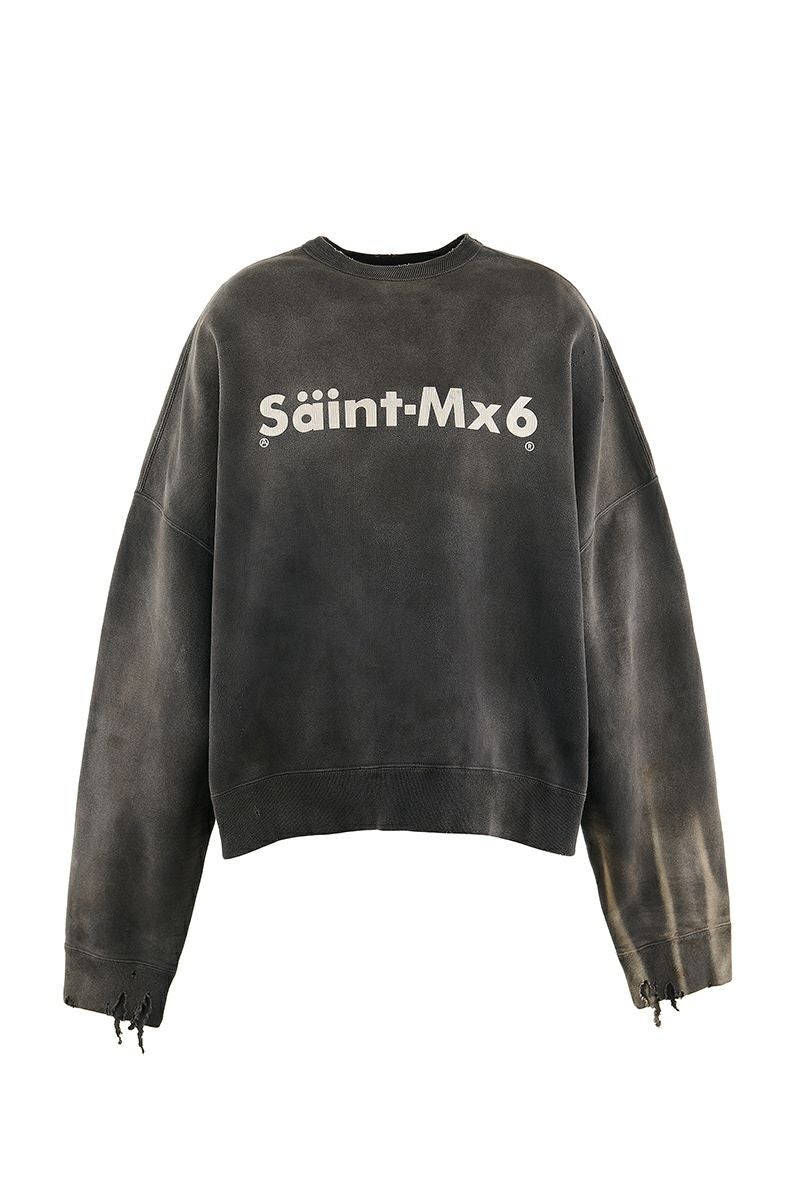 SAINT Mxxxxxx(セントマイケル)SM-YS1-0000-034 / CREW SWT / CHAOS / CHARKOAL クルーネックスウェット