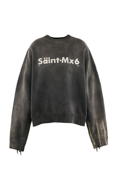 SAINT Mxxxxxx(セントマイケル)SM-YS1-0000-034 / CREW SWT / CHAOS / CHARKOAL クルーネックスウェット