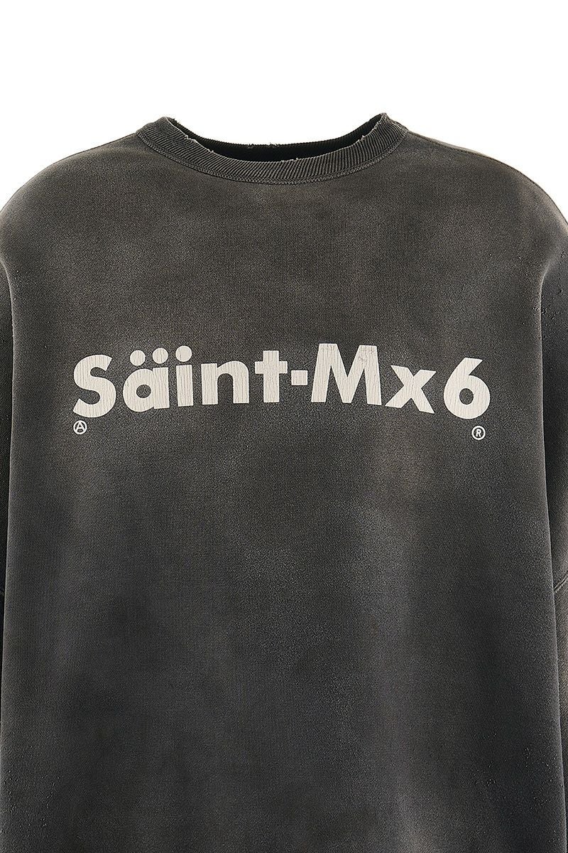 SAINT Mxxxxxx(セントマイケル)SM-YS1-0000-034 / CREW SWT / CHAOS / CHARKOAL クルーネックスウェット -2