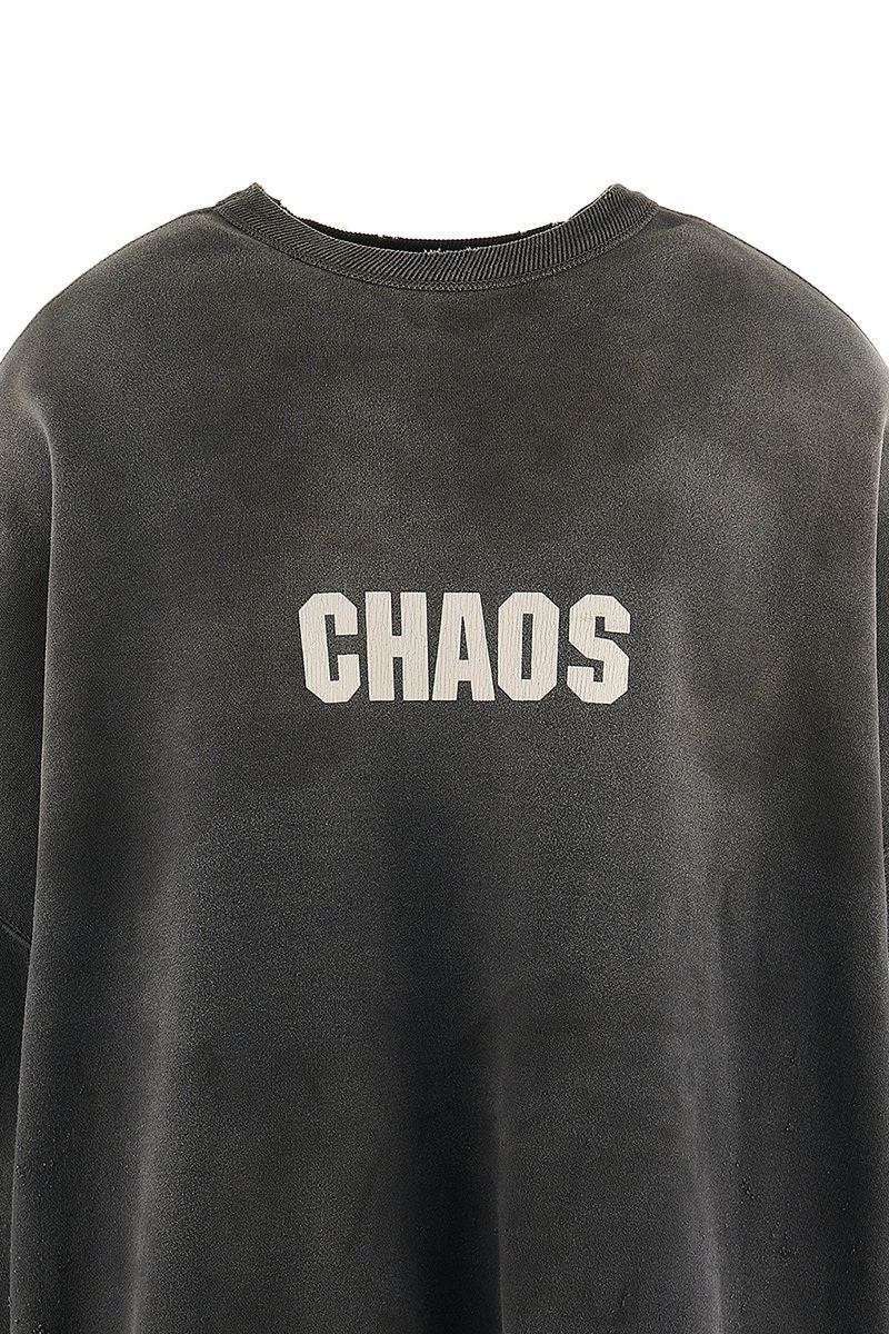 SAINT Mxxxxxx(セントマイケル)SM-YS1-0000-034 / CREW SWT / CHAOS / CHARKOAL クルーネックスウェット -4