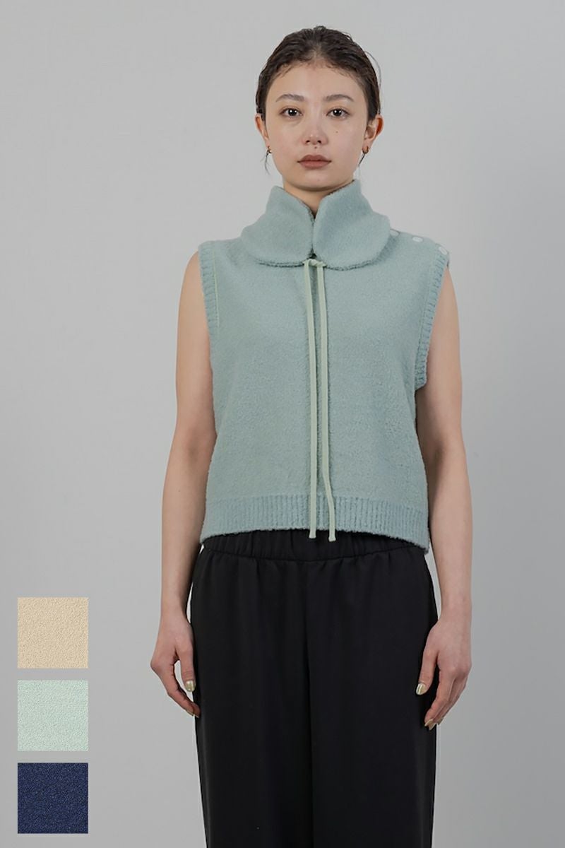 TANタンニットベストLAMBS CAMISOLE"STRAW" 2750０円 TAN(タン) | TAN(タン)BOUCLE KNITTED VEST&EARMUFFS ブークルニット
