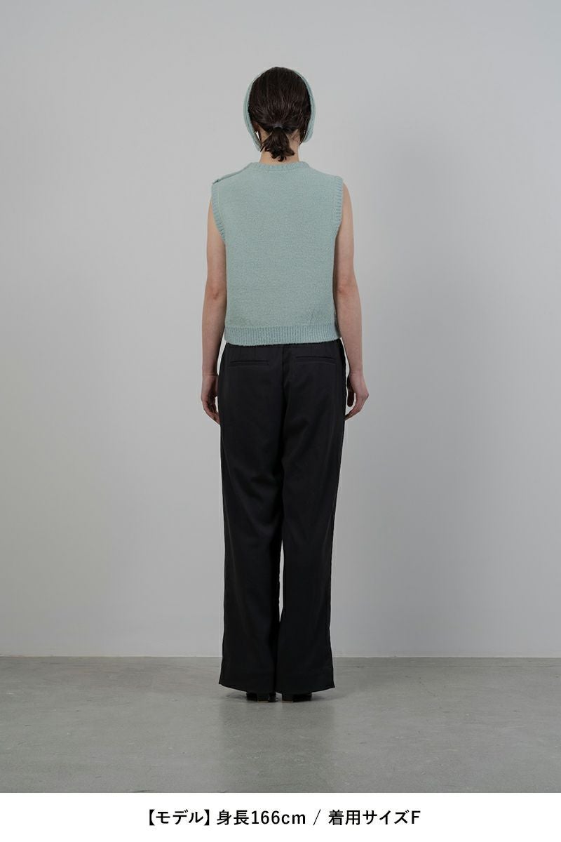 TAN(タン)BOUCLE KNITTED VEST&EARMUFFS ブークルニットベスト＆イヤーマフ TAN24FW-7 -3