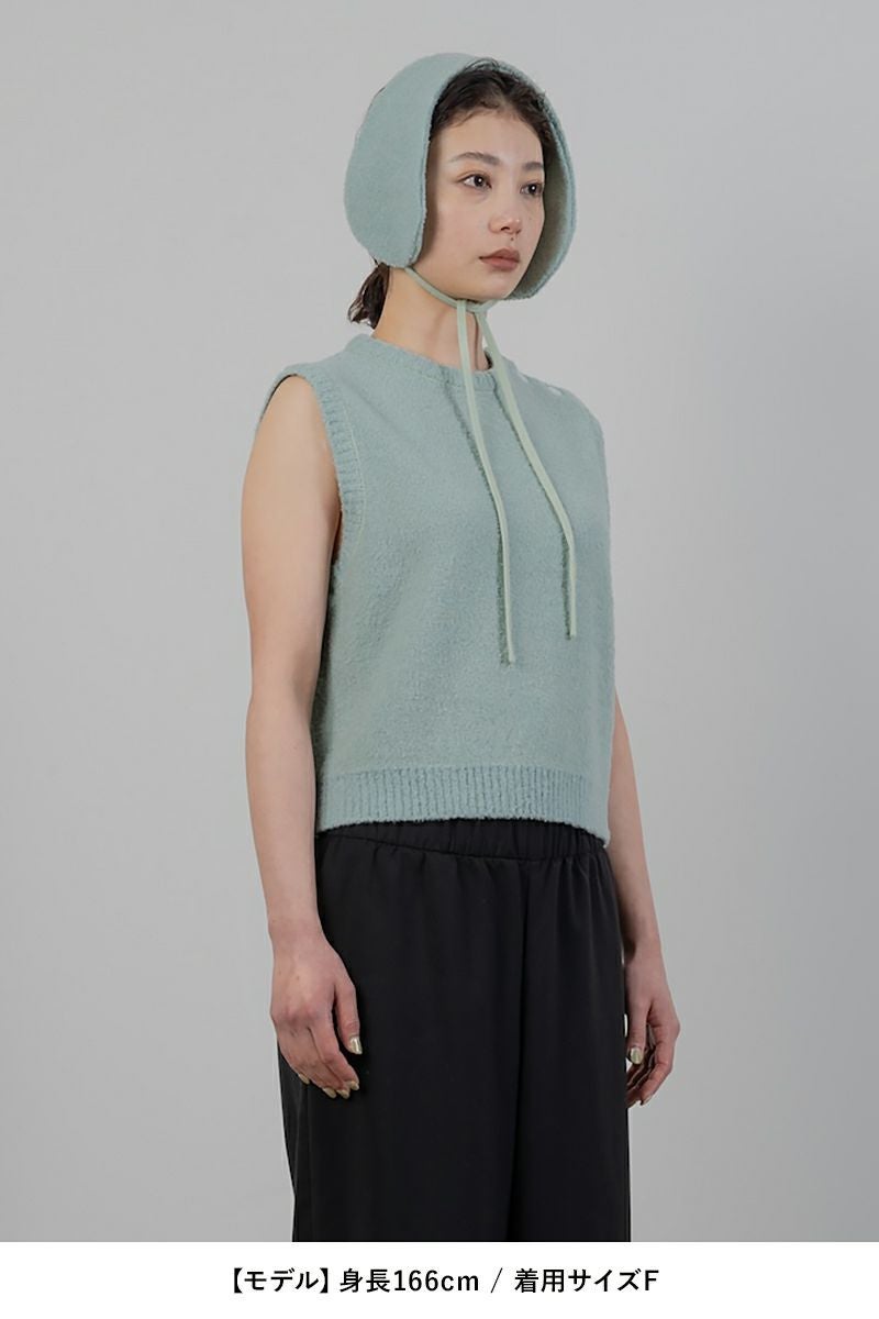 TAN(タン)BOUCLE KNITTED VEST&EARMUFFS ブークルニットベスト＆イヤーマフ TAN24FW-7 -14