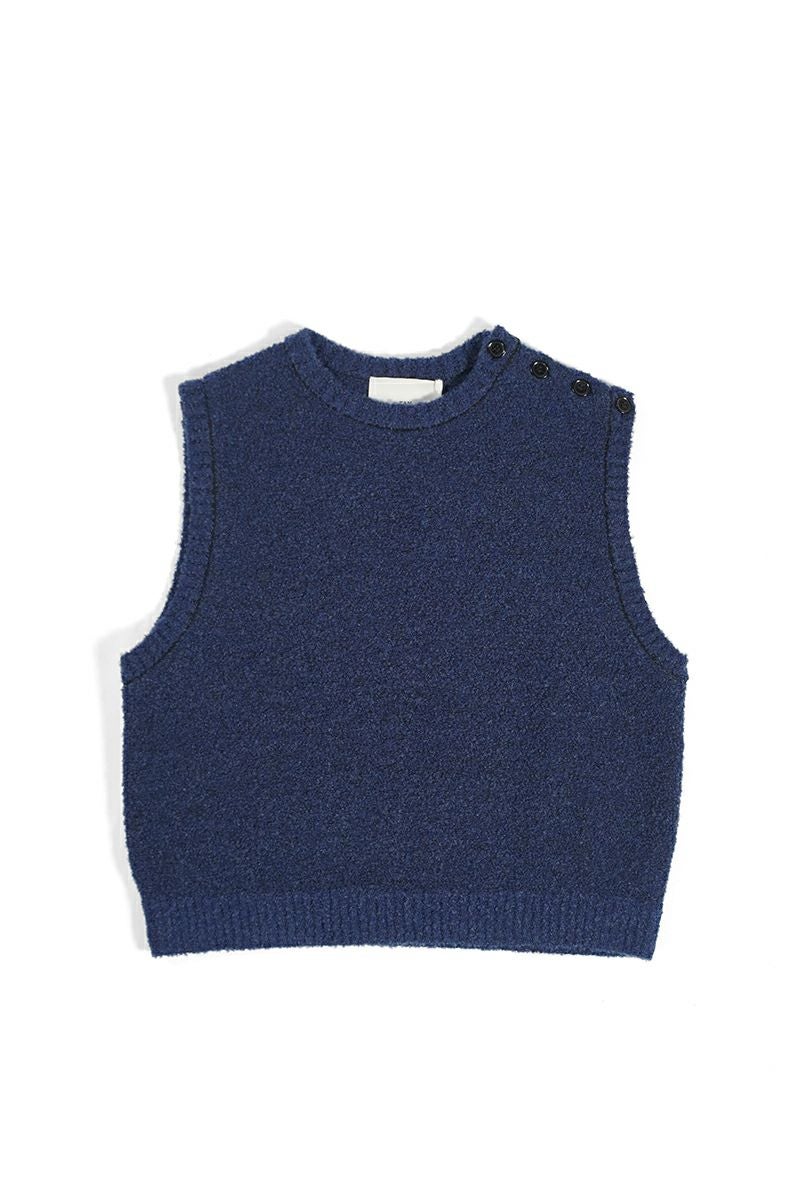 TAN(タン)BOUCLE KNITTED VEST&EARMUFFS ブークルニットベスト＆イヤーマフ TAN24FW-7 -19