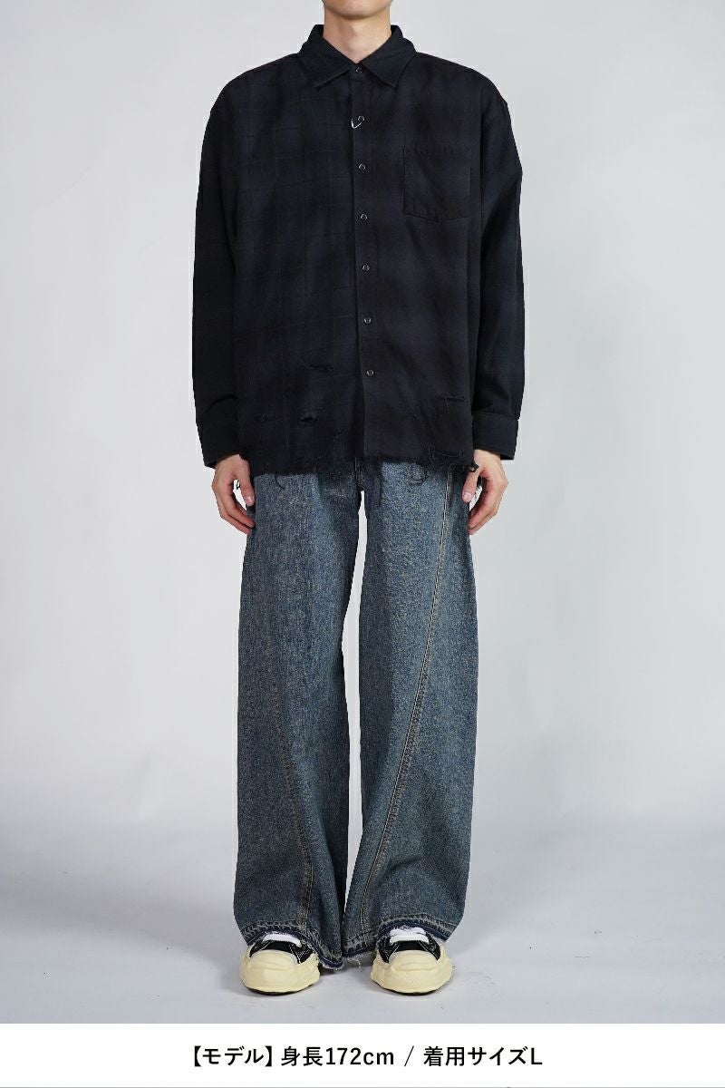 Rafu(ラフ)Overdyed Shirts オーバーダイシャツ RAFU046 -6