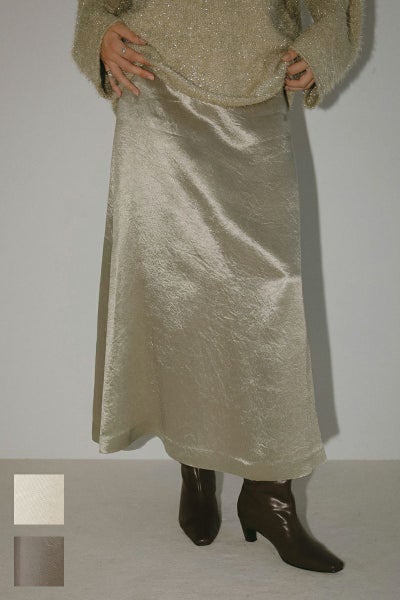 MANOF(マノフ)SATIN MAXI SKIRT サテンマキシスカート 87109-6072