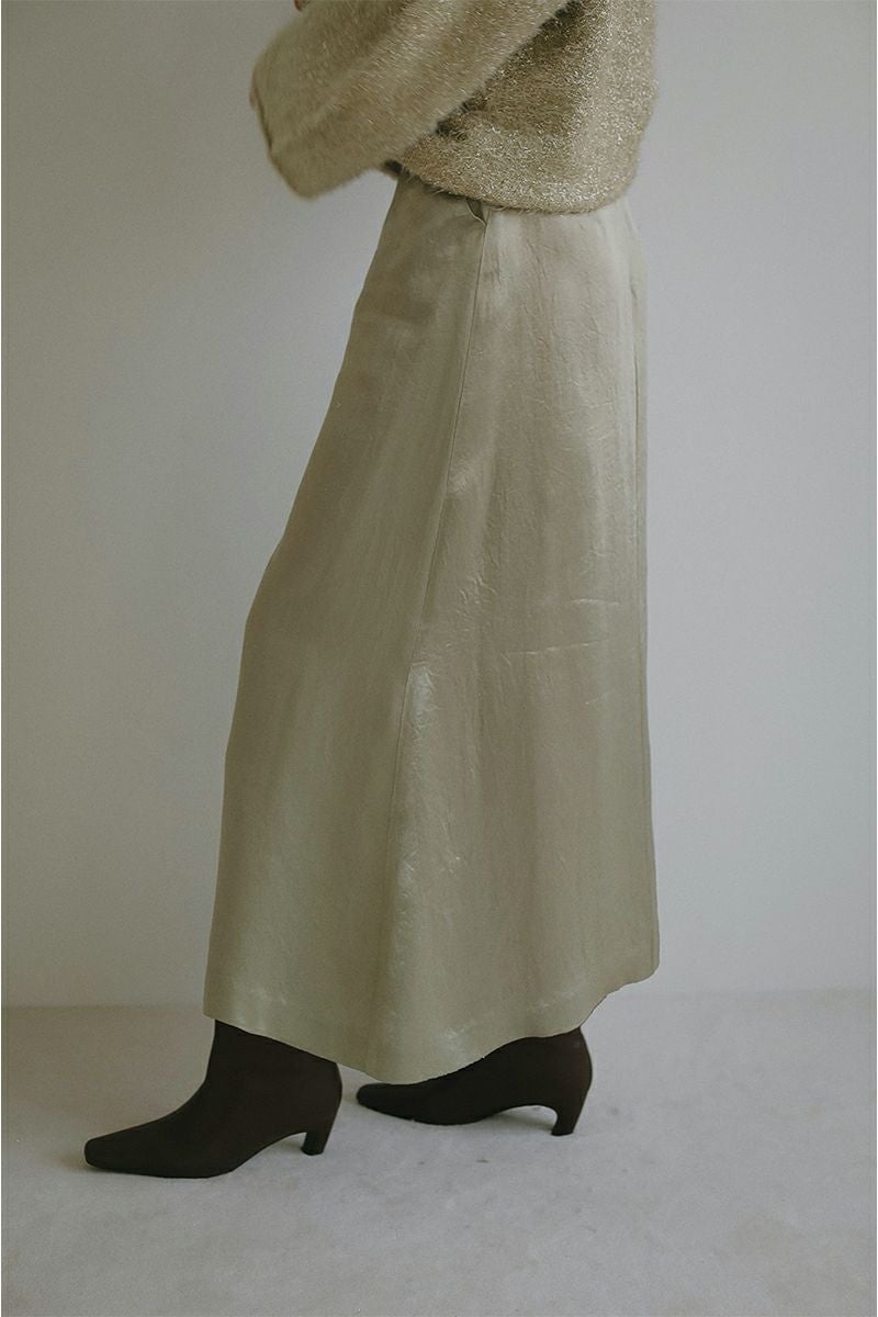 MANOF(マノフ)SATIN MAXI SKIRT サテンマキシスカート 87109-6072 -2