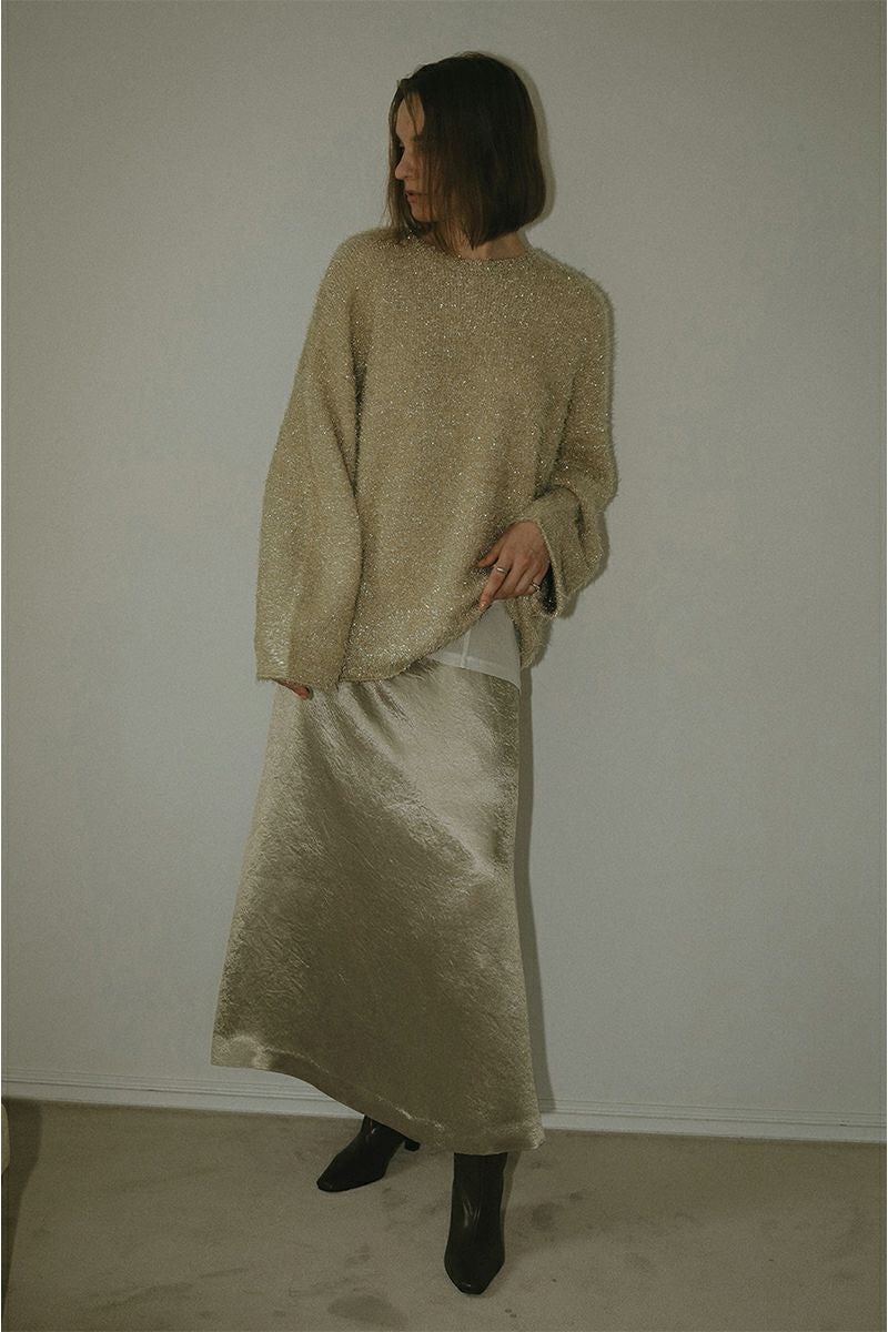 MANOF(マノフ)SATIN MAXI SKIRT サテンマキシスカート 87109-6072 -5