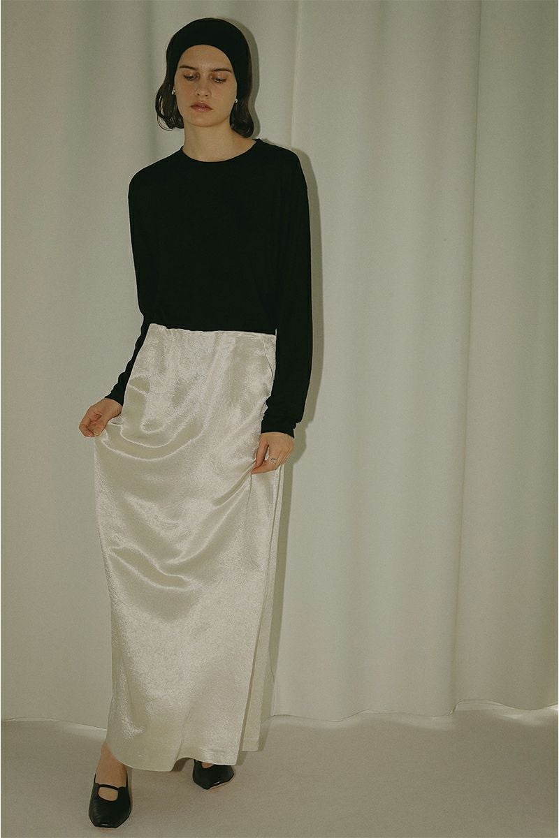 MANOF(マノフ)SATIN MAXI SKIRT サテンマキシスカート 87109-6072 -13