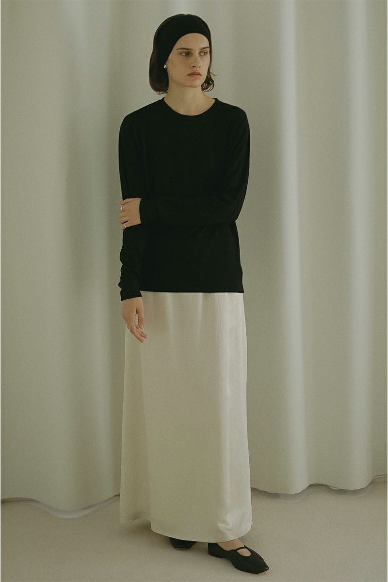 MANOF(マノフ)SATIN MAXI SKIRT サテンマキシスカート 87109-6072 -14